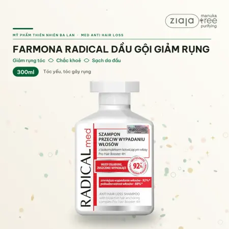 Dầu Gội Farmona Radical Med Anti Hair Loss Shampoo Hỗ Trợ Giảm Rụng Tóc Chắc Khỏe Tóc 300ml