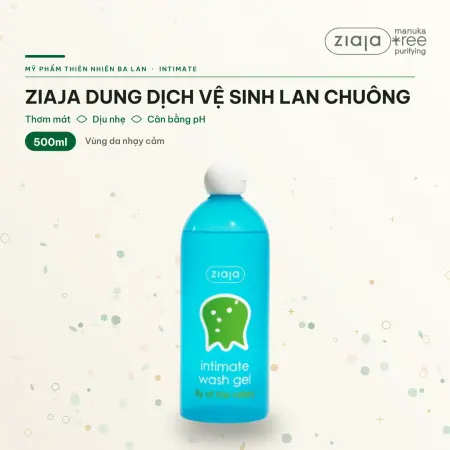 Dung Dịch Vệ Sinh Phụ Nữ Ziaja Intimate Hoa Lan Chuông Thơm Mát Dịu Nhẹ 500ml