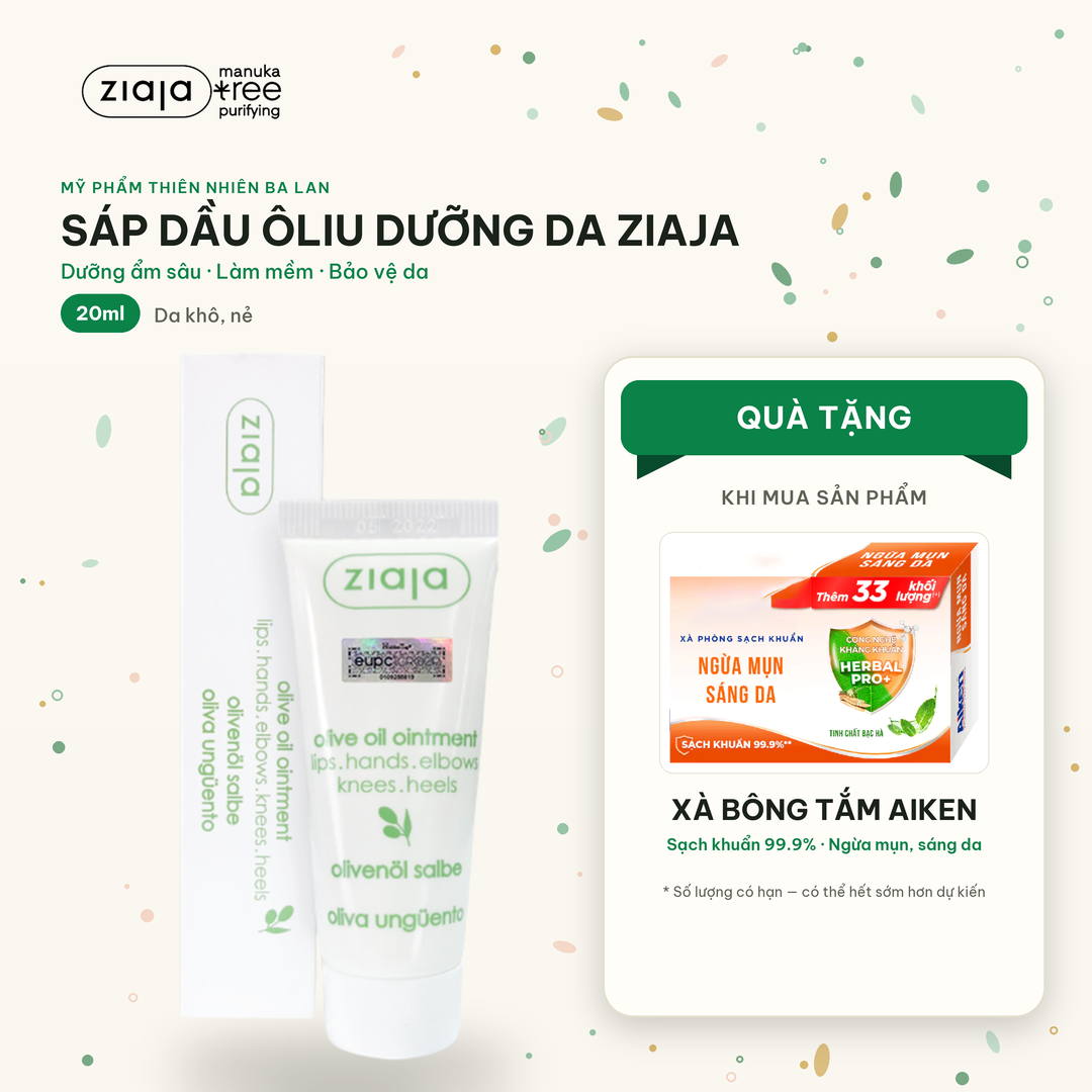 Sáp Dầu Oliu Ziaja Olive Oil Ointment Dưỡng Môi Khô, Nứt Nẻ 20ml