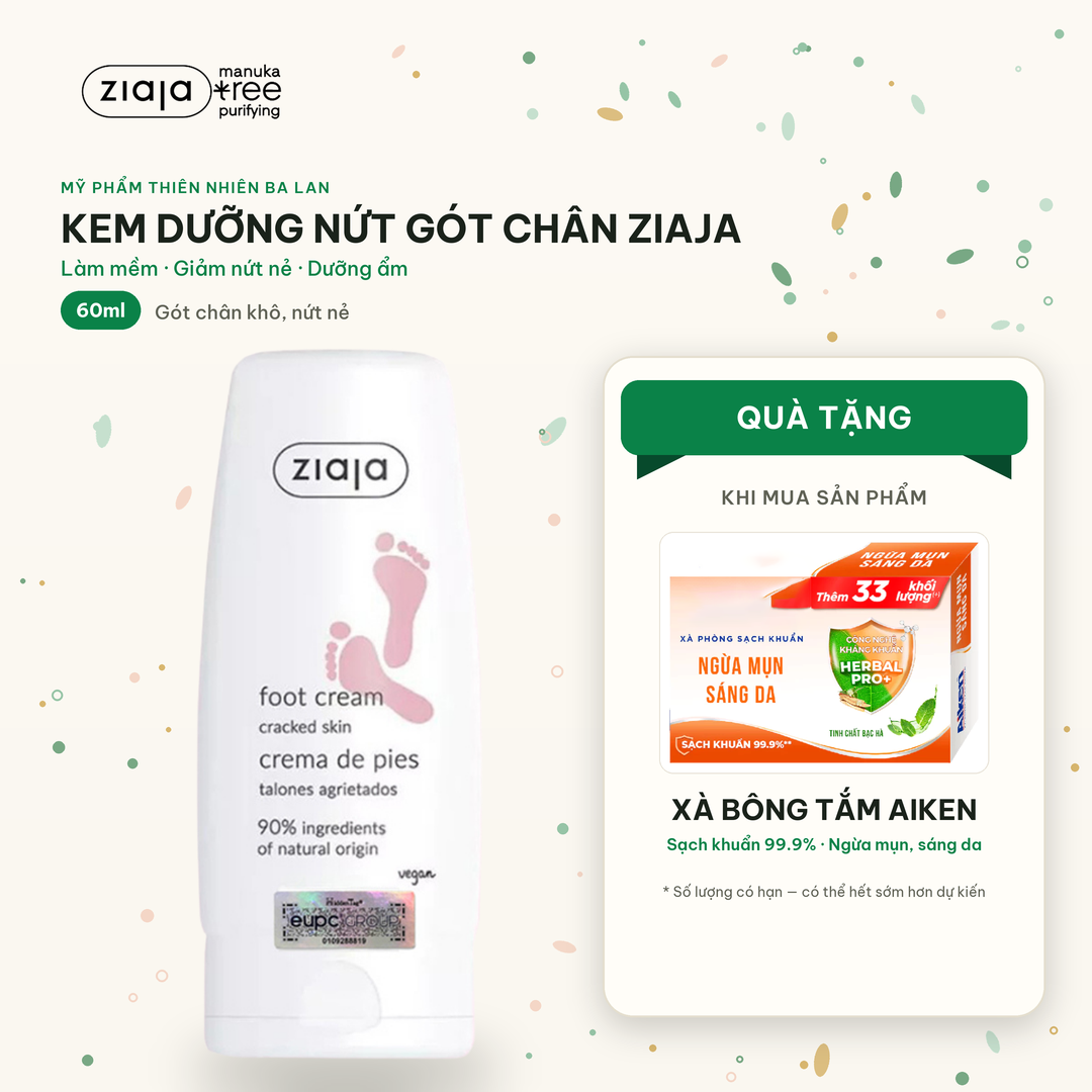 Kem Dưỡng Nứt Nẻ Gót Chân Ziaja Foot Cream Cracked Skin 60ml
