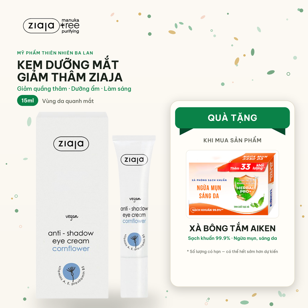 Kem Chống Quầng Thâm Mắt Ziaja Anti-Shadow Eye Cream 15ml