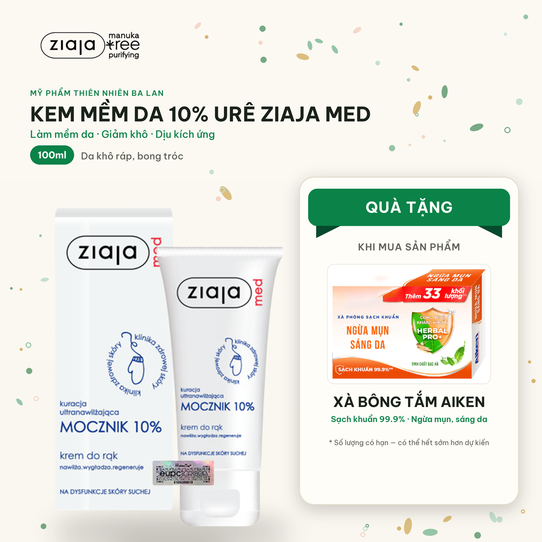 Kem Dưỡng Mềm Da 10% Urê Ziaja Med Mocznik 100ml
