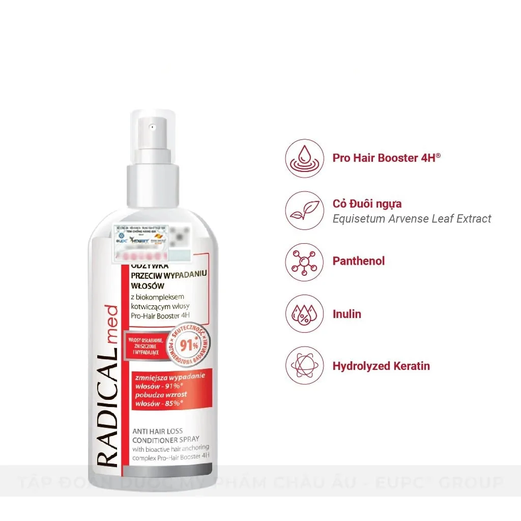 Xịt Dưỡng Farmona Radical Med Anti Hair loss Conditioner Spray Giúp Ngừa Rụng Tóc Dạng Xịt 200ml 3