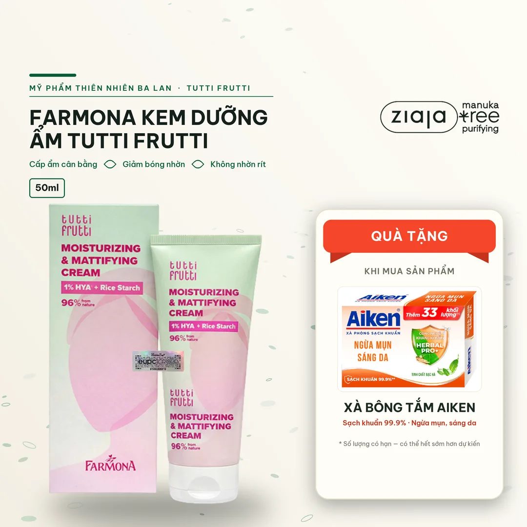 Kem Dưỡng Ẩm Farmona Tutti Frutti Mattifying Cream Kiềm Dầu Cho Da Dầu Da Hỗn Hợp 50ml