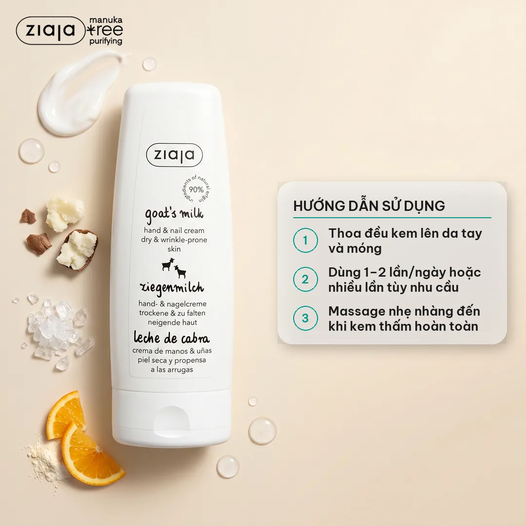Kem Dưỡng Tay Móng Sữa Dê Ziaja Goat's Milk Hand & Nail Cream 80ml 3