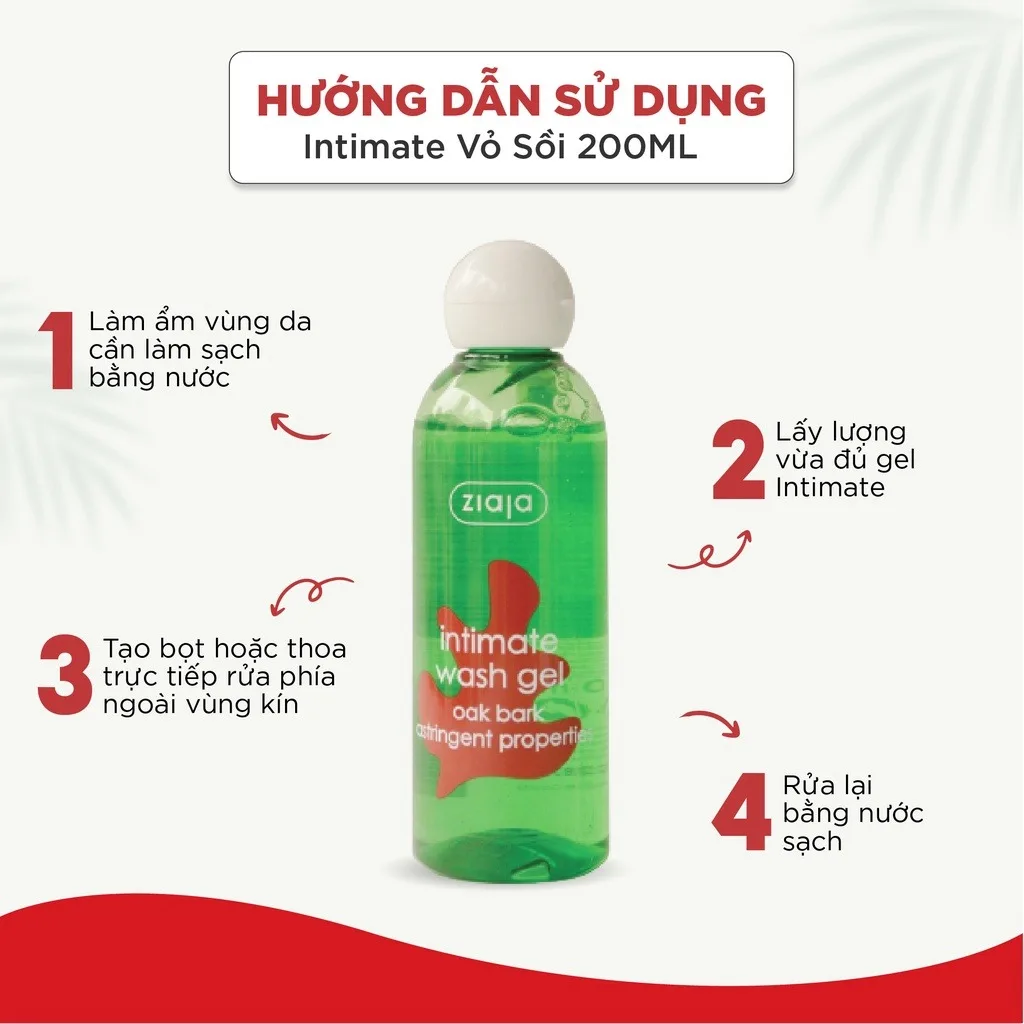 Dung Dịch Vệ Sinh Ziaja Intimate Vỏ Sồi Se Khít 200ml - Làm Dịu, Cân Bằng pH, Khử Mùi, Dưỡng Ẩm 3