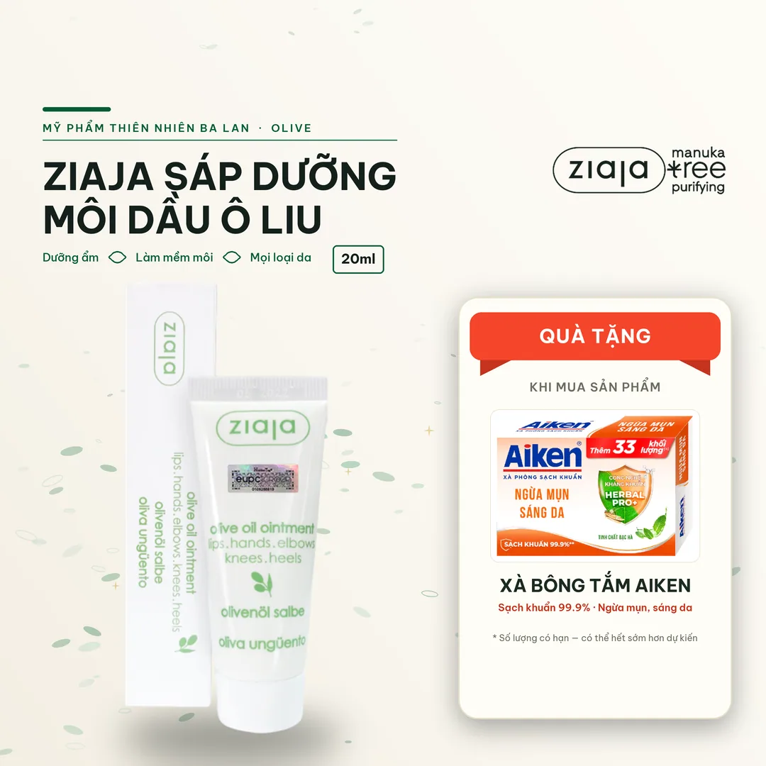 Sáp Dầu Oliu Ziaja Olive Oil Ointment Dưỡng Môi Khô, Nứt Nẻ 20ml