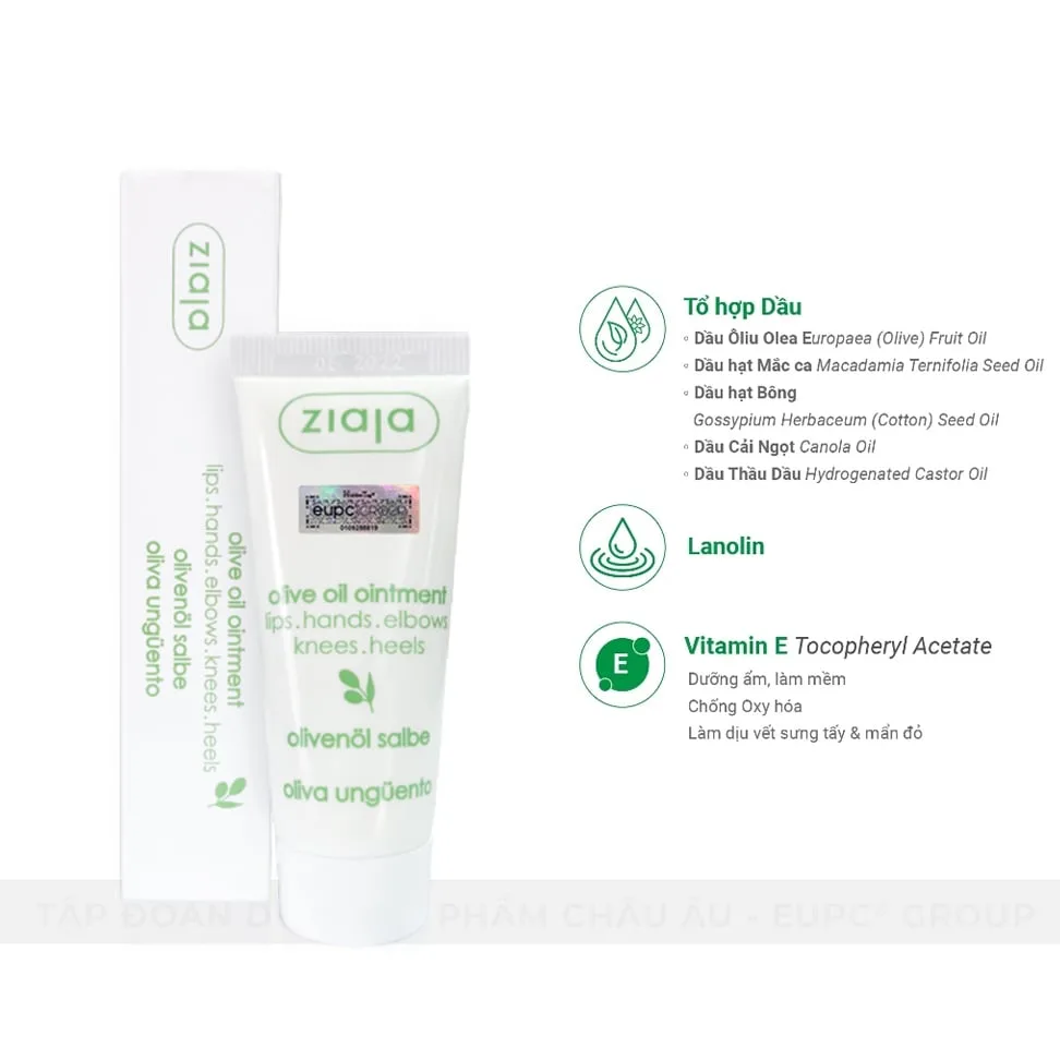 Sáp Dầu Oliu Ziaja Olive Oil Ointment Dưỡng Môi Khô, Nứt Nẻ 20ml 3