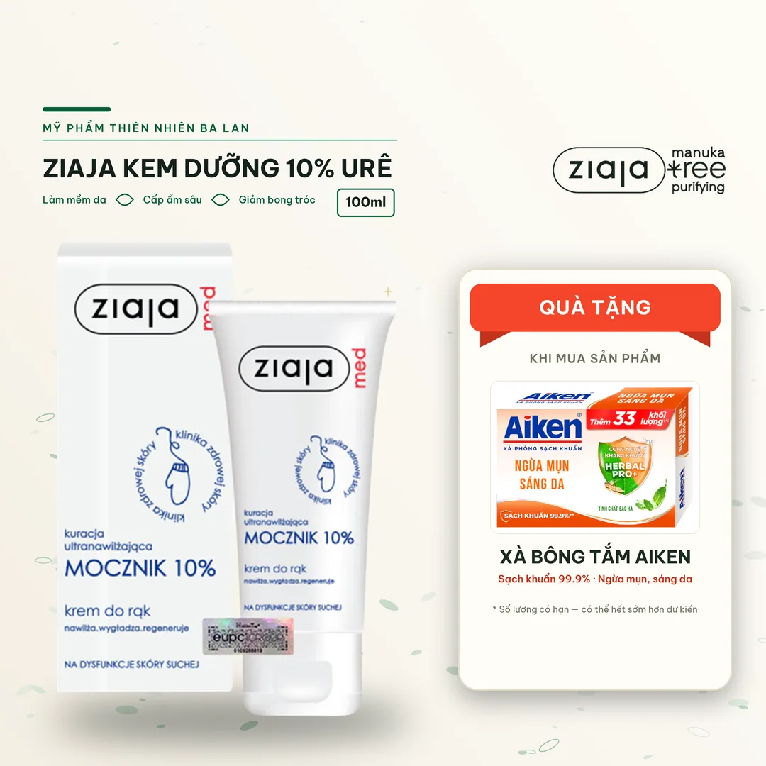 Kem Dưỡng Mềm Da 10% Urê Ziaja Med Mocznik 100ml