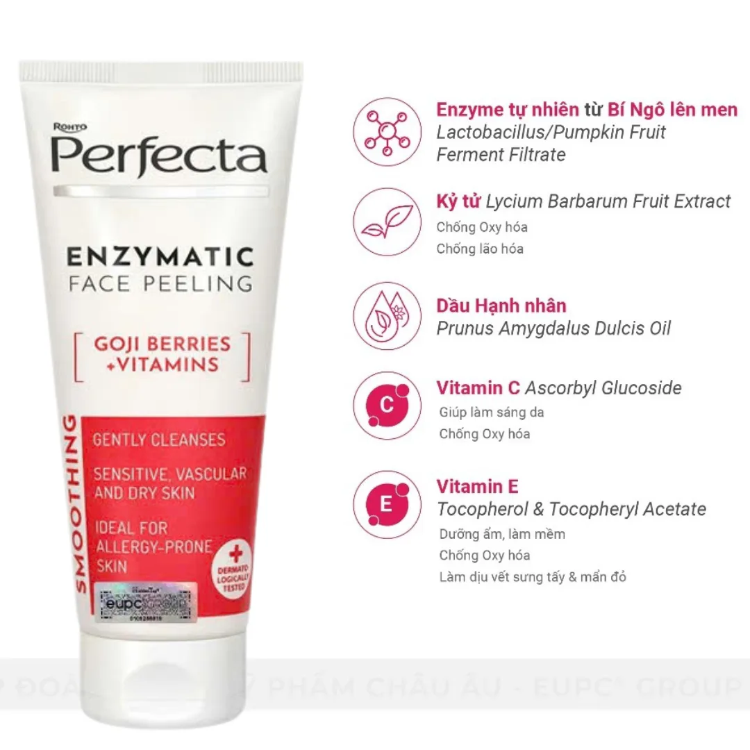 Enzyme Tẩy Tế Bào Chết Kỷ Tử Perfecta Jagody Goji Witaminy Peeling Enzymatyczny 75ml 3