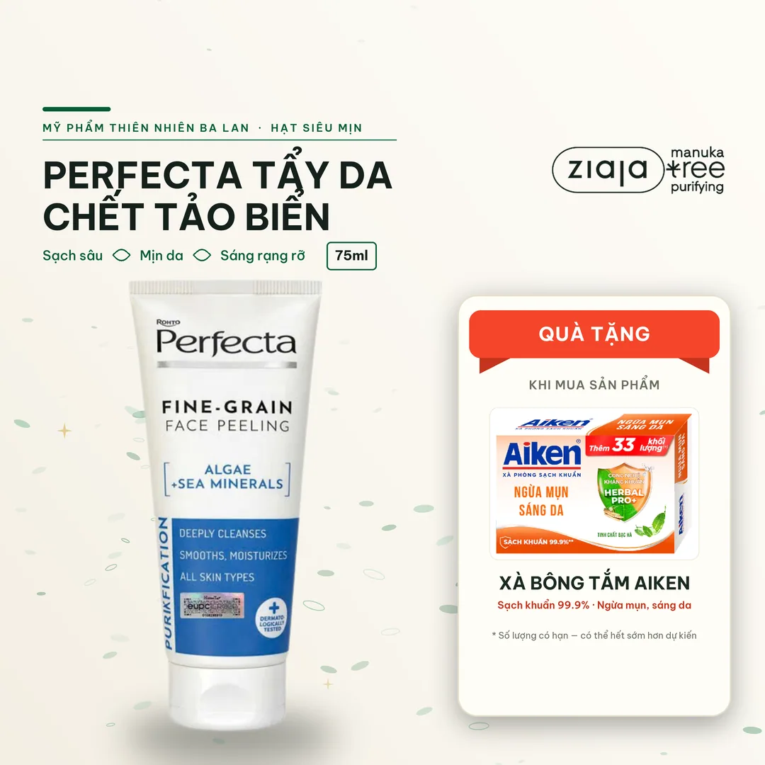 Tẩy Tế Bào Chết Tảo Biển Perfecta Algi Mineraly Morskie Peeling Drobnoziarnisty 75ml