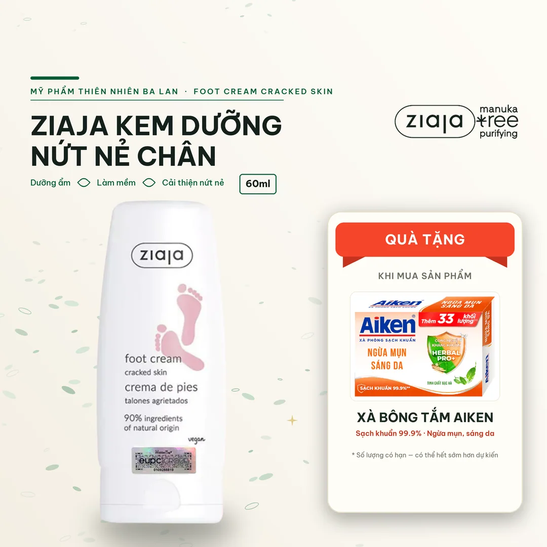 Kem Dưỡng Nứt Nẻ Gót Chân Ziaja Foot Cream Cracked Skin 60ml