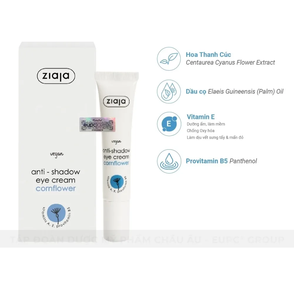 Kem Chống Quầng Thâm Mắt Ziaja Anti-Shadow Eye Cream 15ml 3