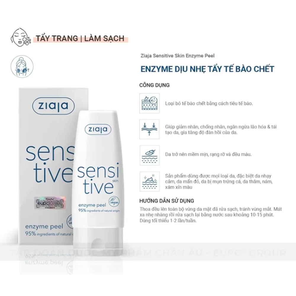 Enzyme Tẩy Tế Bào Chết Ziaja Sensitive Skin Enzyme Peel 60ml 3