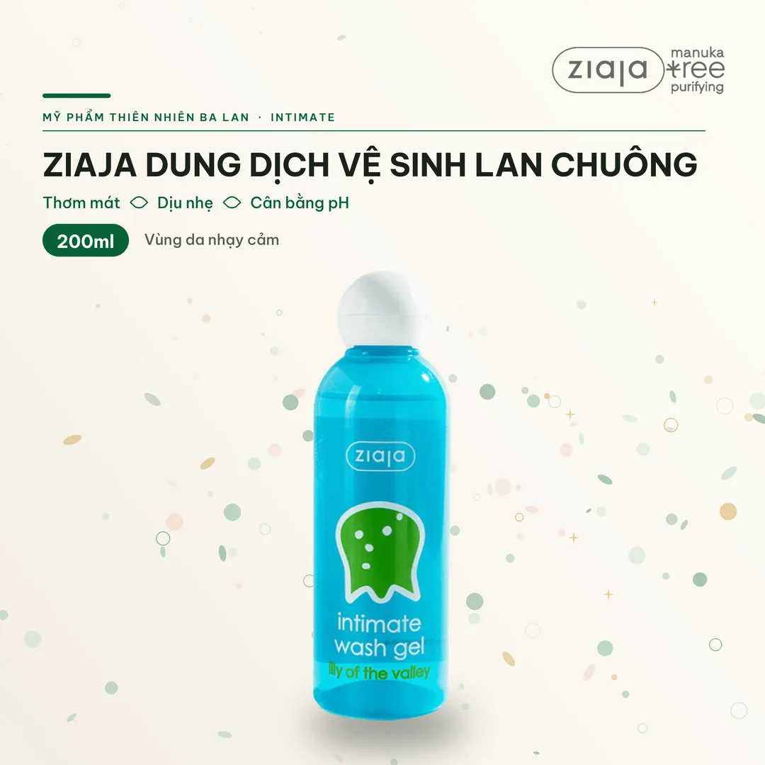 Dung Dịch Vệ Sinh Phụ Nữ Ziaja Intimate Hoa Lan Chuông Thơm Mát Dịu Nhẹ 200ml