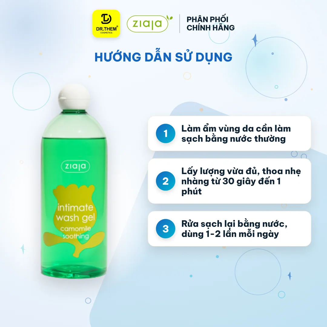 Dung Dịch Vệ Sinh Phụ Nữ Ziaja Intimate Cúc La Mã Dịu Nhẹ Giảm Kích Ứng 500ml 3