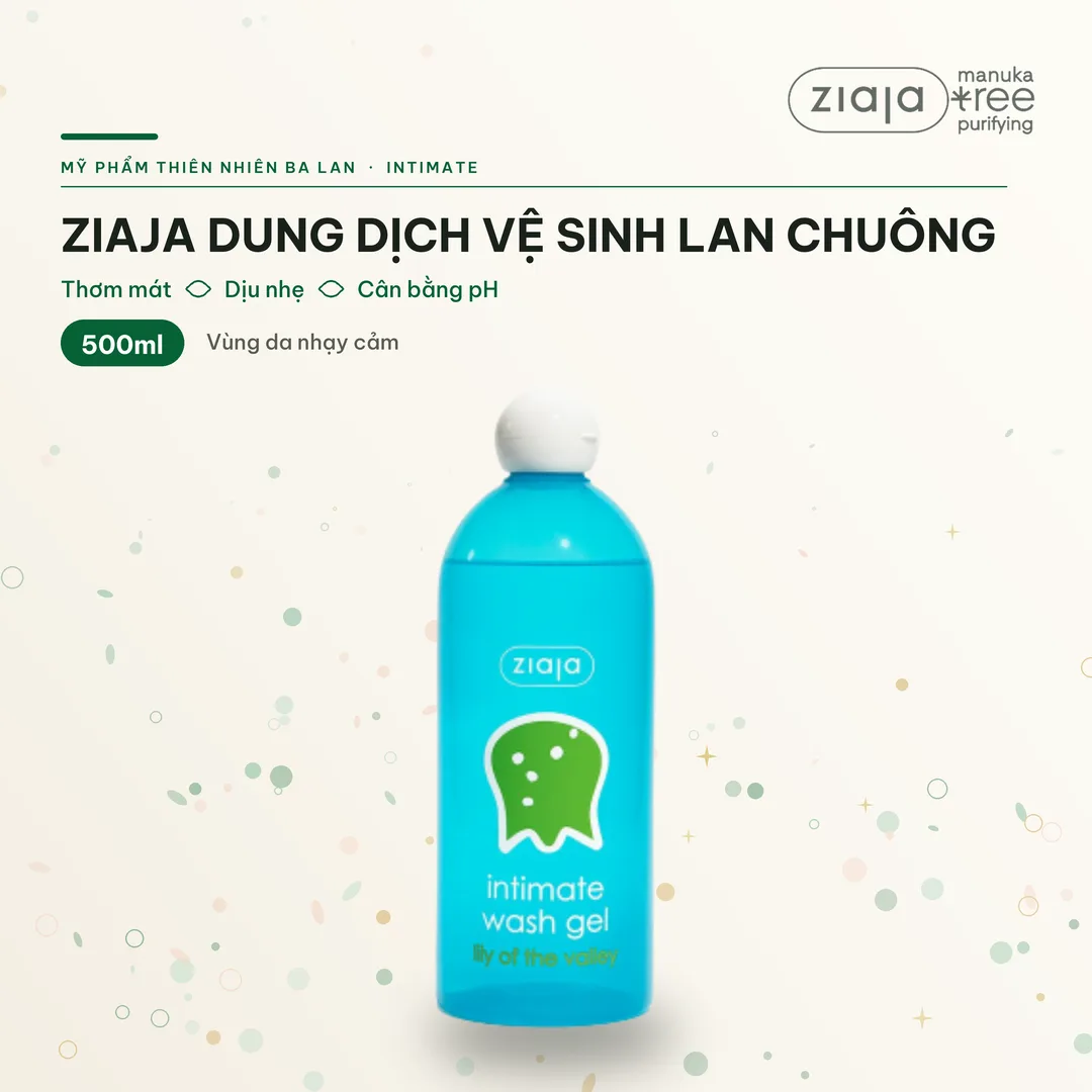 Dung Dịch Vệ Sinh Phụ Nữ Ziaja Intimate Hoa Lan Chuông Thơm Mát Dịu Nhẹ 500ml