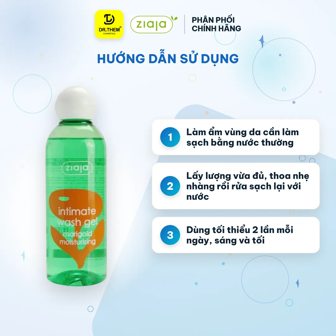 Dung Dịch Vệ Sinh Phụ Nữ Ziaja Intimate Cúc Vạn Thọ Thơm Mát Dịu Nhẹ Cân Bằng pH 200ml 3